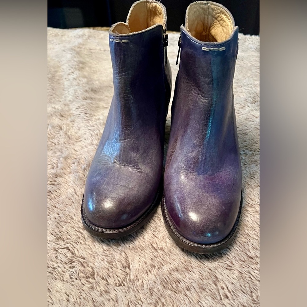 Bed Stu Blue Heeled Boots